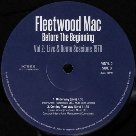 Виниловая пластинка Fleetwood Mac, Before The Beginning 1968-1970 Vol. 2 (barcode 0190759353516) - фото 3
