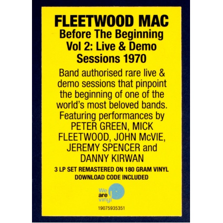 Виниловая пластинка Fleetwood Mac, Before The Beginning 1968-1970 Vol. 2 (barcode 0190759353516) - фото 15