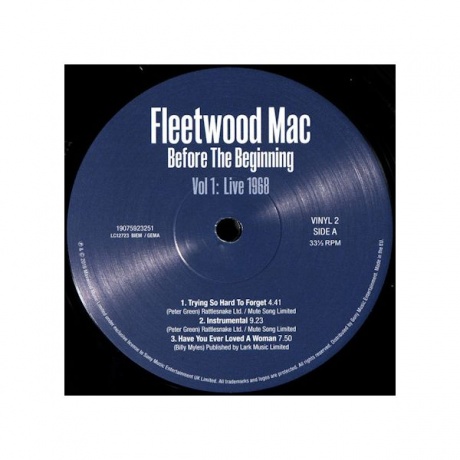 Виниловая пластинка Fleetwood Mac, Before The Beginning 1968–1970 Vol. 1 (barcode 0190759232514) - фото 7