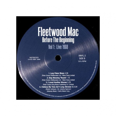 Виниловая пластинка Fleetwood Mac, Before The Beginning 1968–1970 Vol. 1 (barcode 0190759232514) - фото 8
