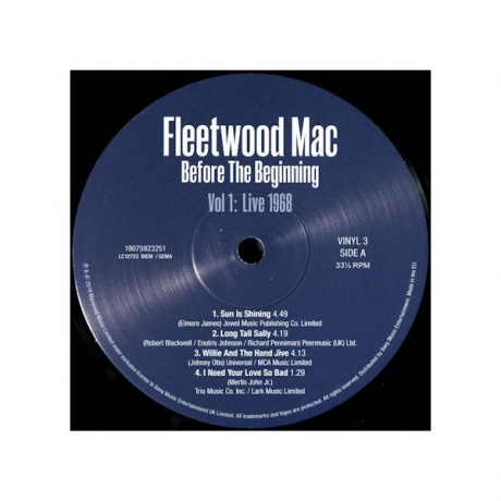 Виниловая пластинка Fleetwood Mac, Before The Beginning 1968–1970 Vol. 1 (barcode 0190759232514) - фото 9