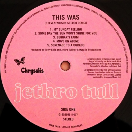 Виниловая пластинка Jethro Tull, This Was (50Th Anniversary) (barcode 0190295611477) - фото 4