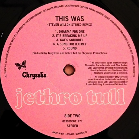 Виниловая пластинка Jethro Tull, This Was (50Th Anniversary) (barcode 0190295611477) - фото 5