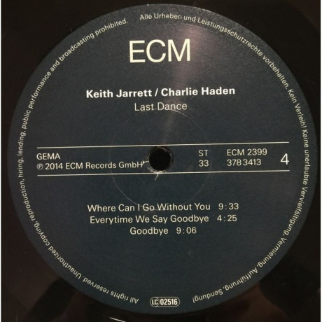 Keith Jarrett &amp; Charlie Haden - Last Dance (0602537822508) виниловая пластинка - фото 6