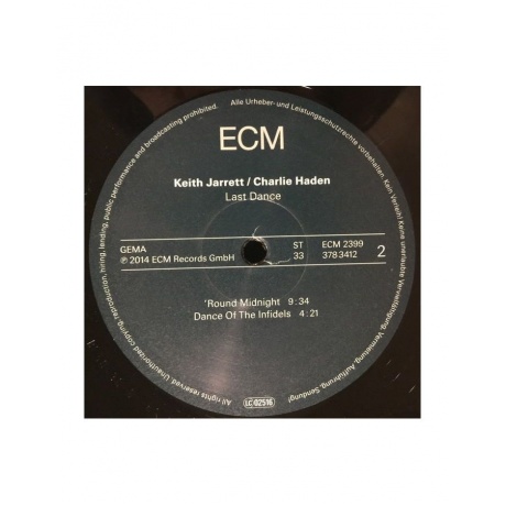 Виниловая пластинка Keith Jarrett/Charlie Haden, Jarrett/Haden: Last Dance (0602537822508) - фото 4