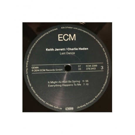 Виниловая пластинка Keith Jarrett/Charlie Haden, Jarrett/Haden: Last Dance (0602537822508) - фото 5