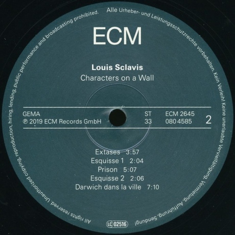 Louis Sclavis - Characters On A Wall (0602508045851) виниловая пластинка - фото 4