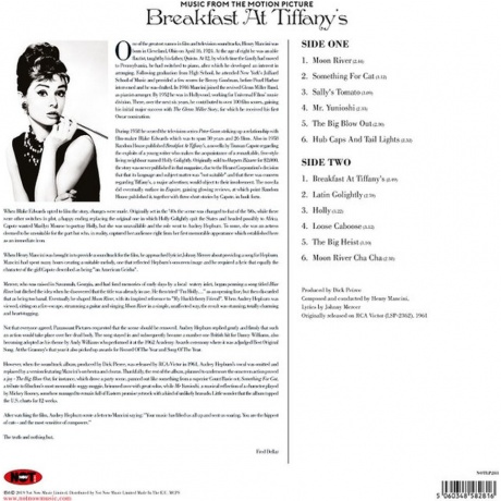 Mancini, Henry, Breakfast At Tiffany'S (5060348582816) виниловая пластинка - фото 2