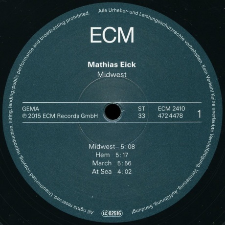 Mathias Eick - Midwest (0602547244789) виниловая пластинка - фото 3
