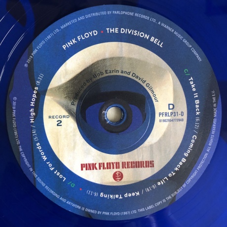 Виниловая пластинка Pink Floyd, The Division Bell (25Th Anniversary) (barcode 0190295477394) - фото 11