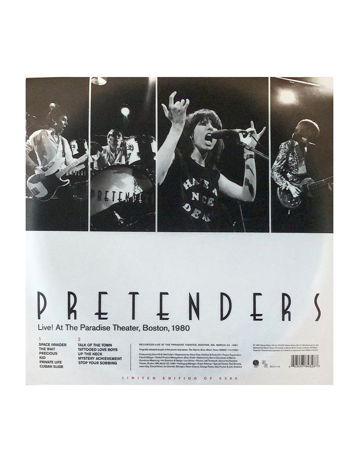 Виниловая пластинка Pretenders, The, Live! At The Paradise, Boston, 1980. (0603497848287) - фото 1