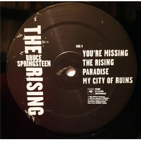 Виниловая пластинка Springsteen, Bruce, The Rising (barcode 0190759789117) - фото 6