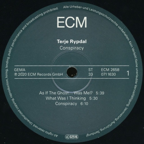 Terje Rypdal - Conspiracy (0602507116309) виниловая пластинка - фото 3