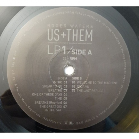 Roger Waters - Us + Them (0194397076912) виниловая пластинка - фото 5