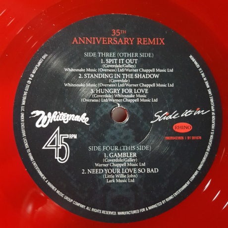 Виниловая пластинка Whitesnake, Slide It In (35Th Anniversary Remix) (barcode 0190295423926) - фото 4