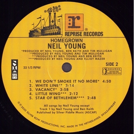 Young, Neil, Homegrown (0093624893639) виниловая пластинка - фото 4