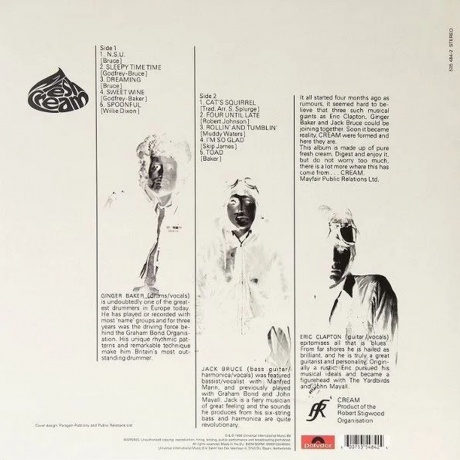 Cream - Fresh Cream (0600753548424) виниловая пластинка - фото 2