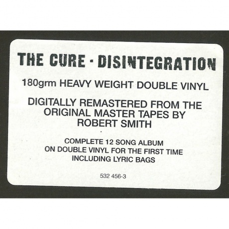 The Cure - Disintegration (0600753245637) виниловая пластинка - фото 20