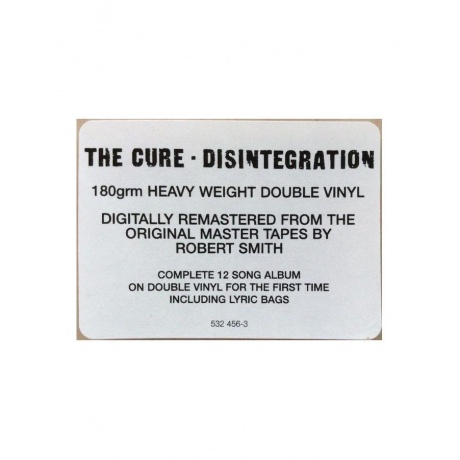 Виниловая пластинка The Cure, Disintegration (0600753245637) - фото 7