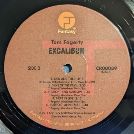 Tom Fogerty - Excalibur (0888072053014)  виниловая пластинка - фото 4