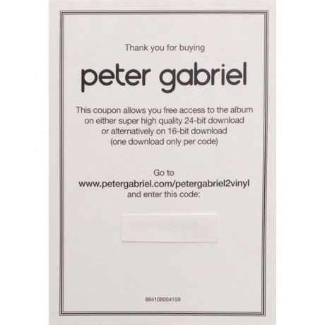 Peter Gabriel - Peter Gabriel: Scratch (Half Speed) (0884108004159) виниловая пластинка - фото 9