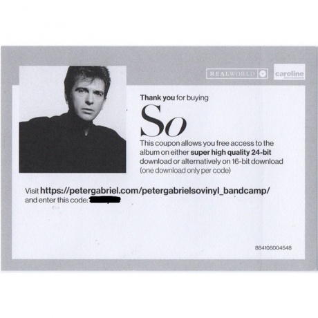 Peter Gabriel - So (Half Speed) (0884108004548) виниловая пластинка - фото 8