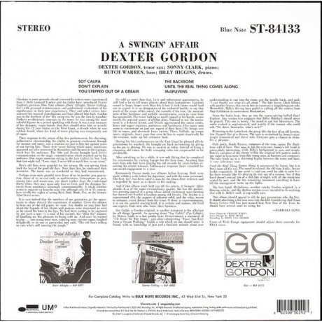 Dexter Gordon - A Swingin' Affair (0602508502927) виниловая пластинка - фото 2