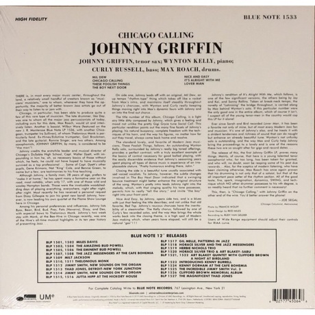 Johnny Griffin - Introducing Johnny Griffin (0602577450648) виниловая пластинка - фото 2