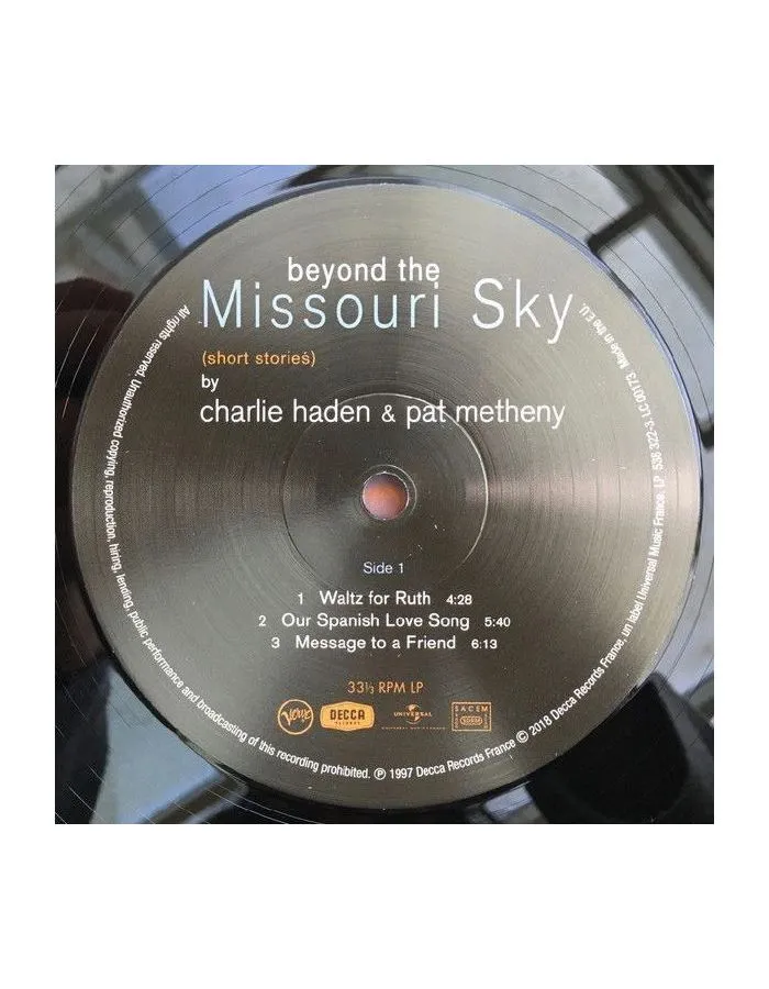 Виниловая пластинка Charlie Haden, Beyond The Missouri Sky (0600753832226) - фото 10