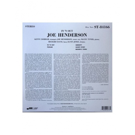 Виниловая пластинка Joe Henderson, In &amp; Out (0602508027734) - фото 2