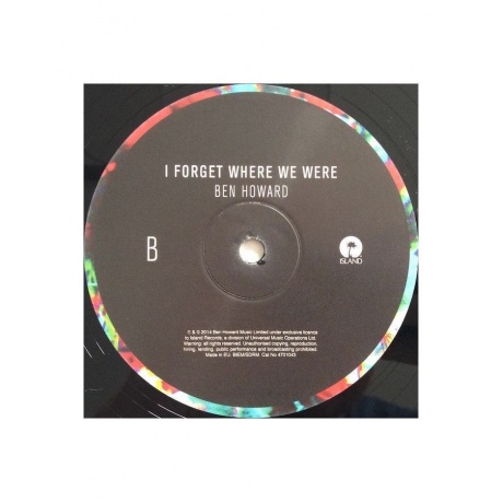 Виниловая пластинка Ben Howard, I Forget Where We Were (0602547010438) - фото 4