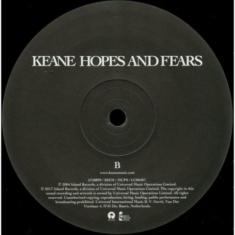 Keane - Hopes And Fears (0602557588996) виниловая пластинка - фото 8