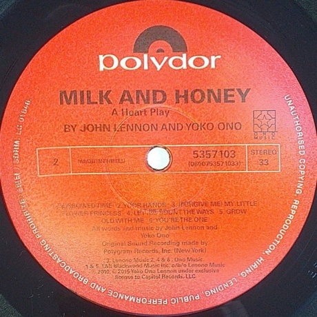 John Lennon, Milk And Honey (0600753571033) виниловая пластинка - фото 5