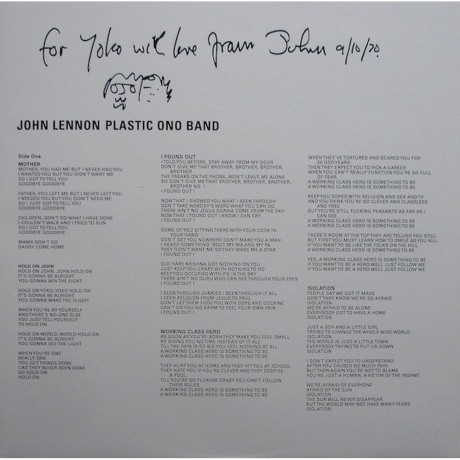 John Lennon - Plastic Ono Band (0600753570944) виниловая пластинка - фото 5