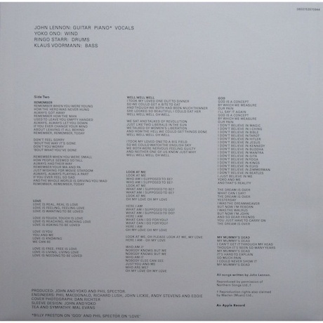 John Lennon - Plastic Ono Band (0600753570944) виниловая пластинка - фото 6