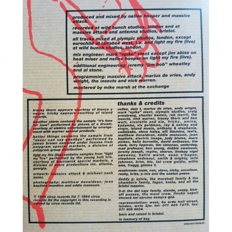 Massive Attack - Protection (0602557009620) виниловая пластинка - фото 10