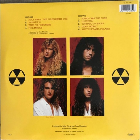 Megadeth - Rust In Peace (0077779193516) виниловая пластинка - фото 2