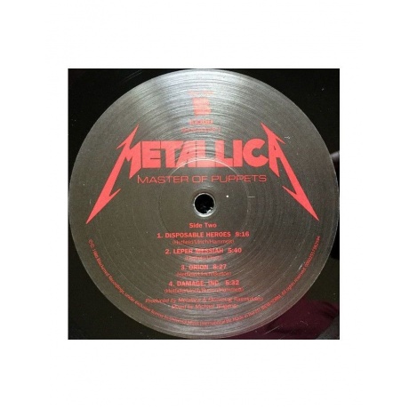 Виниловая пластинка Metallica, Master Of Puppets (0602557382594) - фото 4