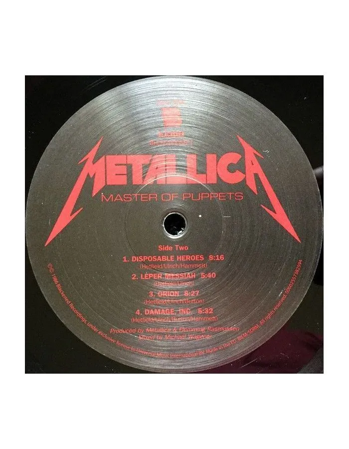Виниловая пластинка Metallica, Master Of Puppets (0602557382594) - фото 4
