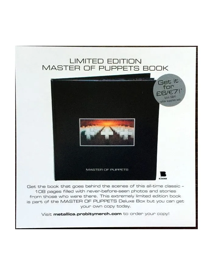 Виниловая пластинка Metallica, Master Of Puppets (0602557382594) - фото 10