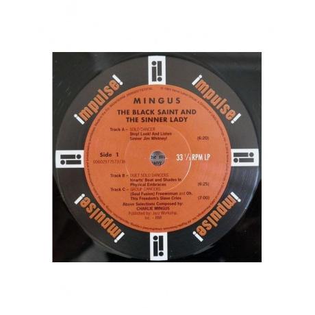 Виниловая пластинка Charles Mingus, The Black Saint And The Sinner Lady (0602577573736) - фото 3