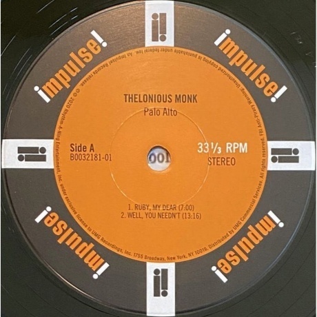 Thelonious Monk - Palo Alto (0602507112844) виниловая пластинка - фото 5