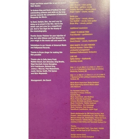 OST - Bohemian Rhapsody (Queen) (0602567988724) виниловая пластинка - фото 10