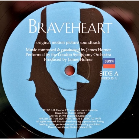 OST - Braveheart (James Horner) (0028948321292) виниловая пластинка - фото 4