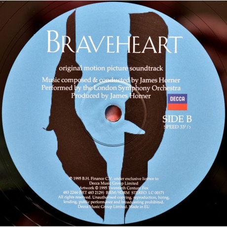 OST - Braveheart (James Horner) (0028948321292) виниловая пластинка - фото 5