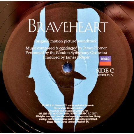 OST - Braveheart (James Horner) (0028948321292) виниловая пластинка - фото 6