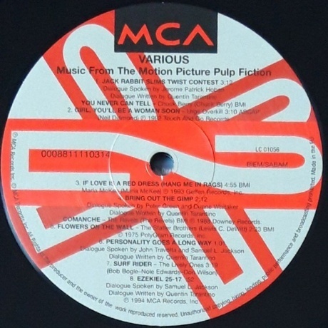 OST - Pulp Fiction (0008811110314) виниловая пластинка - фото 4