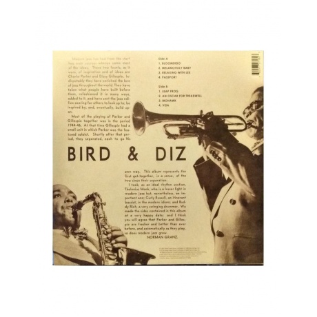 Виниловая пластинка Charlie; Gillespie Parker, Bird &amp; Diz (0602577271823) - фото 2