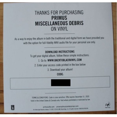 Primus - Miscellaneous Debris (0602567993285) виниловая пластинка - фото 6