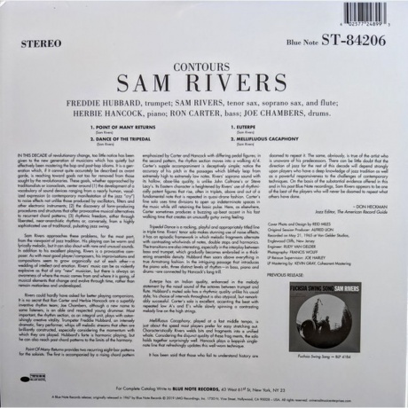 Sam Rivers - Contours (Analogue, Tone Poet) (0602577248993) виниловая пластинка - фото 4